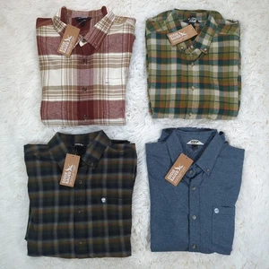 Men's Eddie Bauer Field Flannel Long Sleeve Button-Down Shirt - Picture 1 of 6