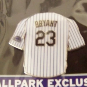 Colorado Rockies Kris Bryant pin pinstripe jersey lapel MLB var. 2 - Picture 1 of 5