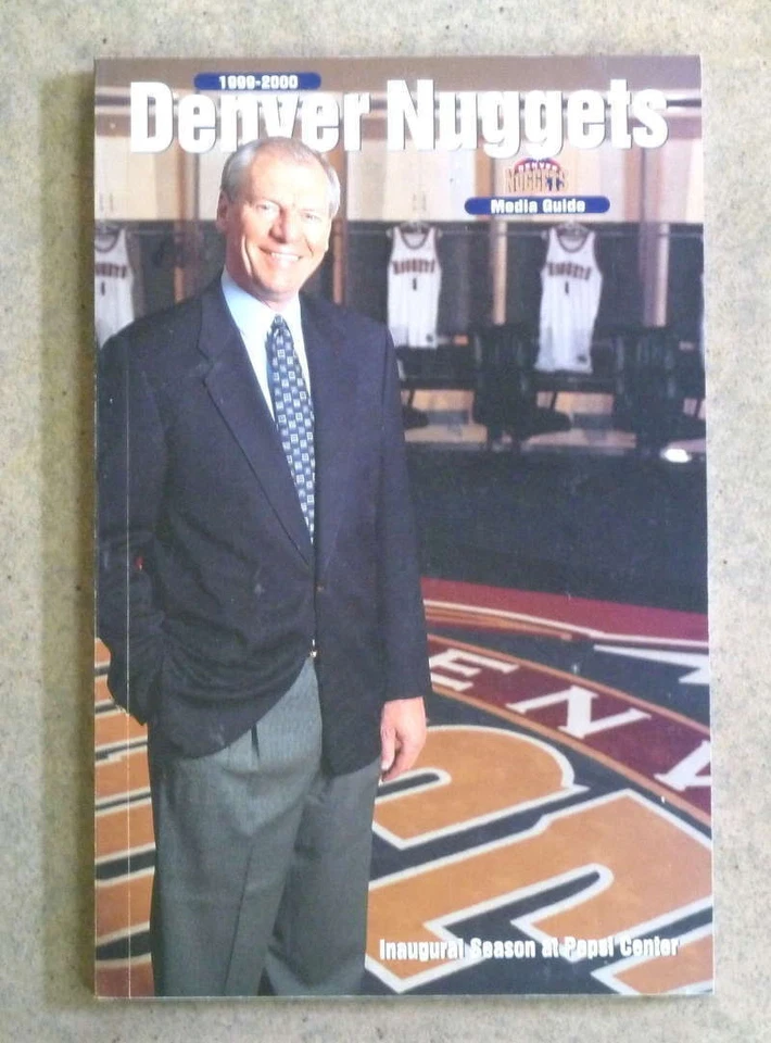 DENVER NUGGETS NBA BASKETBALL MEDIA GUIDE - 1999 2000 - NEAR MINT - Image 1 of 1