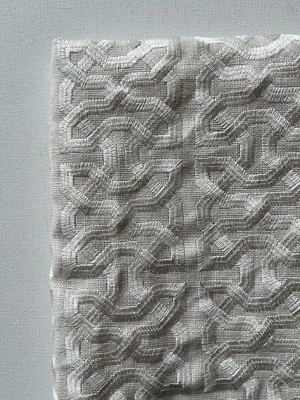 Kravet Ceylon Key Swan Fabric Remnant 24"x24" - Image 1 of 3