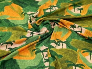 Banana Hills Viscose Challis Fabric Minerva Exclusive - POD - per metre - Picture 1 of 6