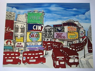 LINNEA PERGOLA "LONDON" ORIGINAL SERIGRAPH SIGNED & NUMBERED 109/295 - Image 1 of 4