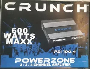 CRUNCH Amplifire 100 Watts X 4 Channel Beidgeable For Subwoofer 200 Watts BASS - Picture 1 of 5