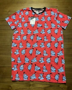 Disney Genie all over pattern from movie Aladin Size M Red background New W/tags - Picture 1 of 3
