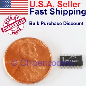 1/5/10Pcs Motorola ON Semi MC74AC05 Hex Inverter w / salidas de drenaje abierto SOIC-14 - Imagen 1 de 5