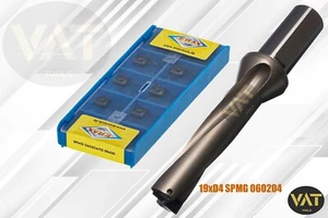 10x SPMG060204-TG ER600 + D=19xD4 Vollbohrer/Wendeplattenbohrer NEU - Bild 1 von 1