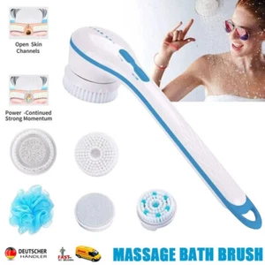 Rückenbürste Elektrische Körperbürste Badebürste Massagebürste mit Bürstenköpfen - Bild 1 von 21
