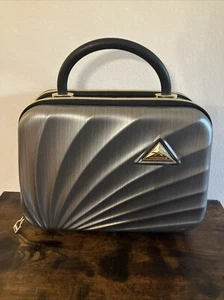 Makeup Travel Case by Triforce sold at Nordstrom's. Hard side, Black And Silver - Picture 1 of 7