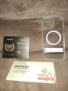FACBINY Case for iPhone 14 Pro Max: Clear / Magnetic / Kick Stand - Photo 1 sur 12