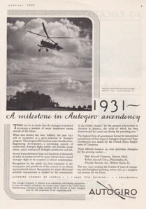 1932 Autogiro Aircraft ad 9/7/2022d - Picture 1 of 1