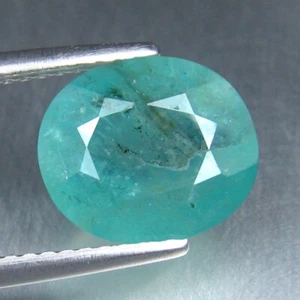 3.08 CTS 10X8 MM TREMENDOUS! BLUEISH GREEN NATURAL GRANDIDIERITE GEMSTONES - Picture 1 of 3