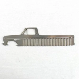 67-79 Ford Truck Brushed Stainless Steel Metal Trim Beard Hair Mustache Comb - Picture 1 of 2