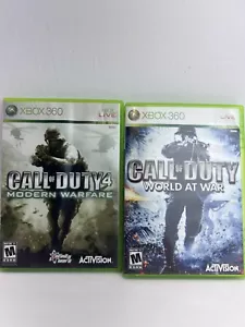 Call of Duty 4: Modern Warfare & World at War (Microsoft Xbox 360) - CIB - Pacchetto - Foto 1 di 5