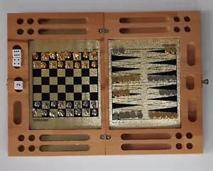 1980er Jahre ERREGIEMME 3 in 1 Reise Schach Backgammon Dame Set magnetisch Italien - Bild 1 von 15