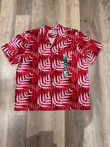 Penguin By Munsingwear Mens Hawaiian Shirt Size XL Red - Picture 1 of 5