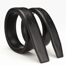 Cowskin Leather Belt - Casual Solid Pattern Genuine No-Buckle Waistband Fashion