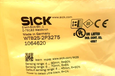 SICK WTB2S-2P3275 -  1064620 Sealed Factory Bag - Image 1 of 3