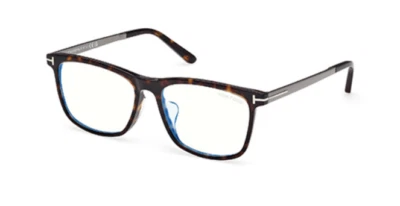 Gafas para hombre Tom Ford FT6038 F B 052 Dark Havana cuadradas bloque azul Foto 1 de 4