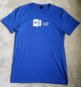 Brand New Microsoft Office "Word Up" Graphic T-Shirt w/ Word Logo. Size Small S - Picture 1 of 2