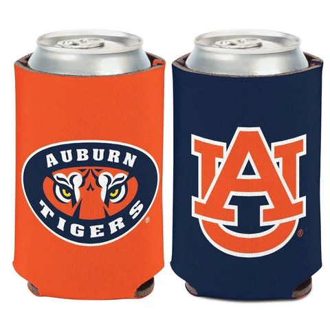 Auburn Tigers 12oz Two Sided Can Cooler [NEW] NCAA Coozie Koozie Beer Drink Cover