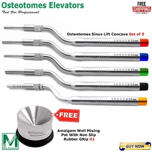 Dental Implant Surgery Surgical Osteotomes Curved Implant Sinus Lift Bone Graft - Picture 1 of 7
