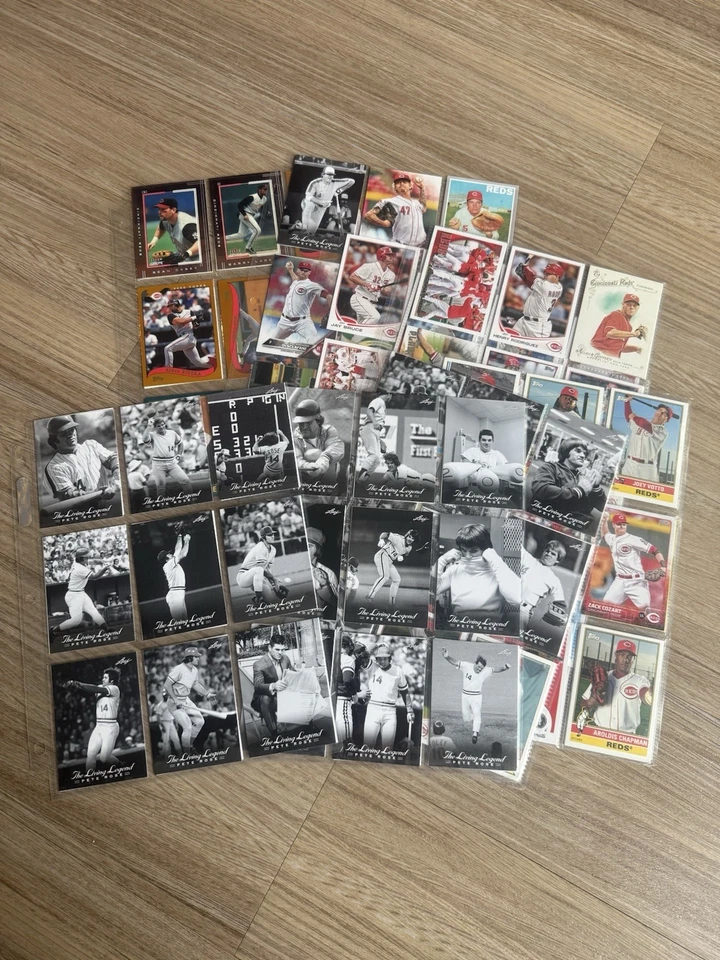 Lote de tarjetas de béisbol de los Rojos de Cincinnati - Votto, Bench, Larkin, Griffey Jr, Rose, Dunn Foto 1 de 4