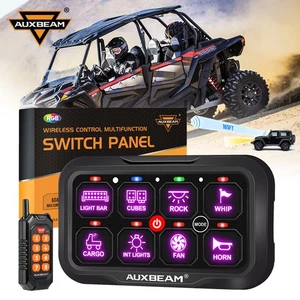 AUXBEAM RC-800 RGB 8 Gang Switch Panel Remote Control for Can-Am Maverick X3 RR - Picture 1 of 12