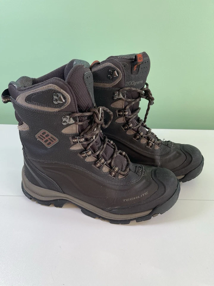 COLUMBIA OMNI TECH 200GM Insulated Hiking Boots - Mens Size 10.5 Brown - Image 1 of 4