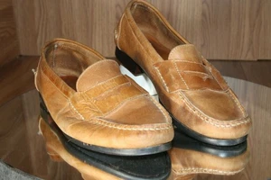 RARE New River 077900327 8.5M J Riggings Made in Spain hand made penny loafers - Picture 1 of 12
