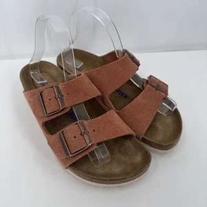 Birkenstock Unisex Arizona Weichbettung Sandalen Russet Orange Wildleder 39 L8 M6 - Bild 1 von 9