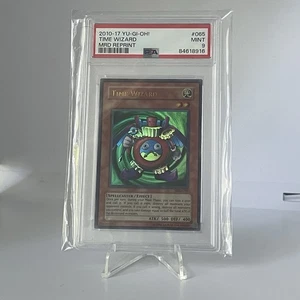 Rare YuGiOh Time Wizard EN065 2010-17 MRD Reprint PSA 9 TCG Metal Raiders - Picture 1 of 2