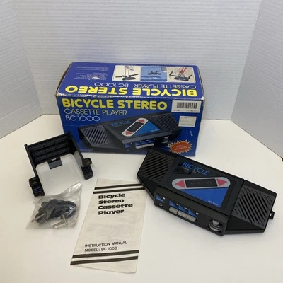 Reproductor de Cassette Estéreo Bicicleta BC1000 Portátil De Colección Años 80 Funciona Probado Nuevo Foto 1 de 4