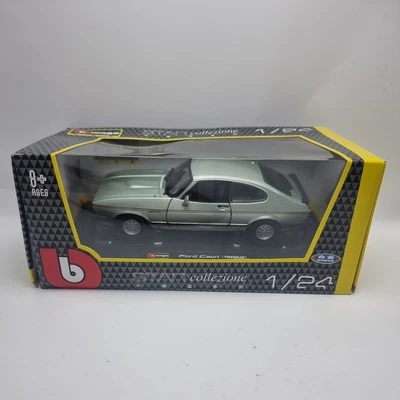 Ford Capri Inyección 1982 Verde Burago Modelo Escala 1:24 Detallado Coche Diecast Foto 1 de 4