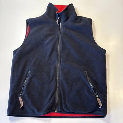 Pendleton Hombre Grande Negro y Rojo Reversible Polar Chaleco De Colección Foto 1 de 4