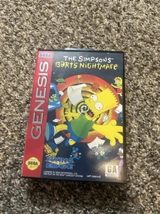 The Simpsons Bart's Nightmare (SEGA Genesis, 1993) CIB Complete In Box Game - Picture 1 of 5