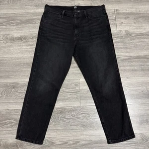 BDG dunkelschwarze Dad Fit Relaxed Washed Out Herrenjeans 36 x 32 100 % Baumwolle - Bild 1 von 13