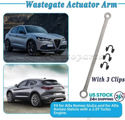 Wastegate Actuator Arm & Clips For Alfa Romeo Giulia & Stelvio 2.0T Turbo Engine Foto 1 de 4