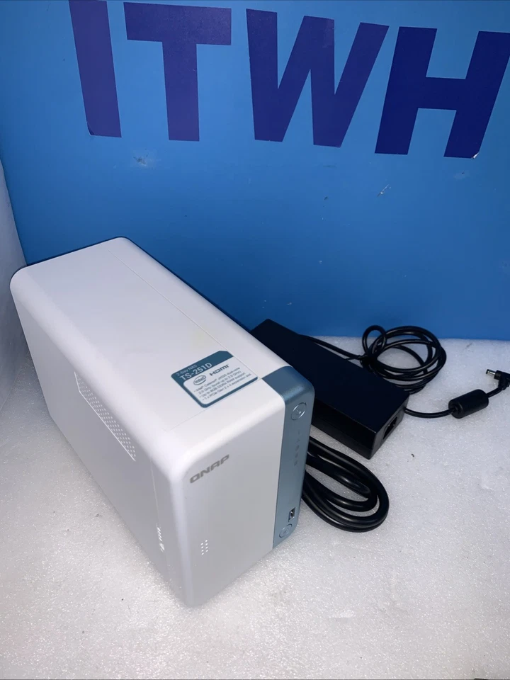 QNAP TS-251D 2-Bay NAS Intel J4025 CPU with 2 x 4TB (hard drive 10-20 days used) - Image 1 of 4