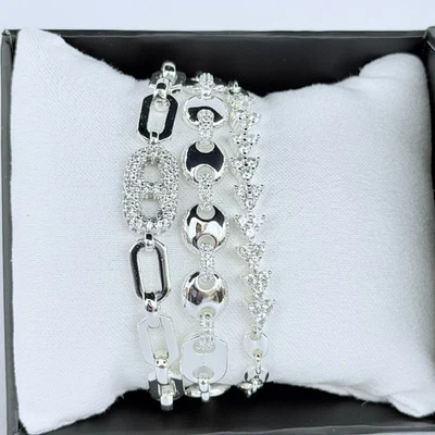 Pulsera Bomb Party Luxe Capas "She's A Clear Favorite" Circonita en Chapado en Plata Foto 1 de 4