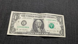  Quad Leading birthyear 1966 Fancy One Dollar Bill Note I 22221966B - Picture 1 of 3