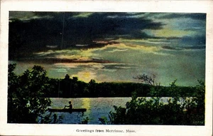 POSTCARD GREETINGS FROM MERRIMAC MASSACHUSETTS - Picture 1 of 2