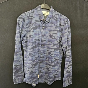 TOM TAILOR Denim Herren Langarm-Hemd, Blau Camouflage, Gr. S - Bild 1 von 2