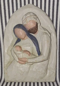 VTG WILLOW TREE 2002 HOLY FAMILY WALL ART PLAQUE JOSEPH MARY & JESUS SUSAN LORDI - Picture 1 of 6