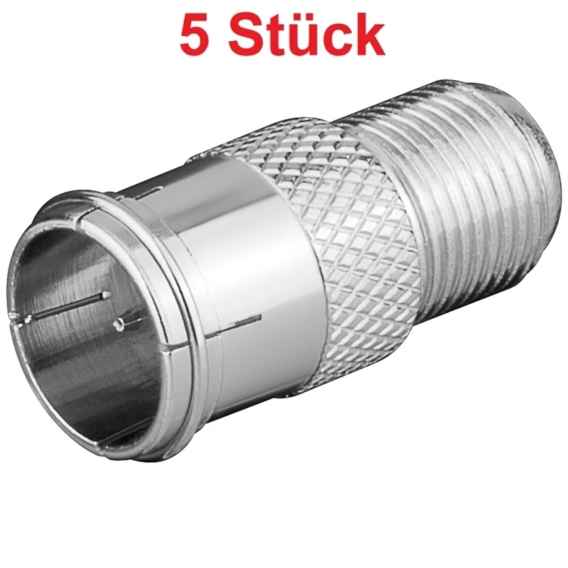 SAT LNB Satellit Satelliten Adapter 1x Quick F-Stecker auf 1x F Buchse Kupplung - Bild 1 von 1