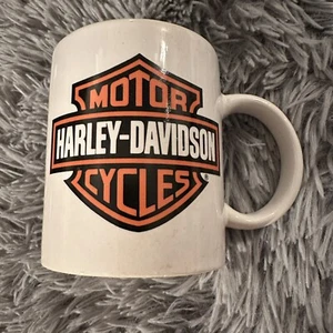 Vintage Harley Davidson Coffee Mug White Cup - Picture 1 of 4