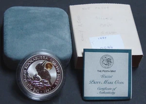 1997 Kookaburra 1 oz silver specimen, Gaudi Privy mark, number 0046. - Picture 1 of 2