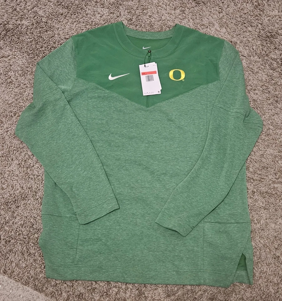 MENS (LARGE) NIKE OREGON DUCKS SIDELINE LS TOP COLOR (GREEN) DJ5131-377