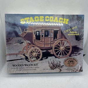 Stage Coach Wooden Wagon Kit AllWood Brand Vintage 1977 NEW/SEALED - Picture 1 of 4