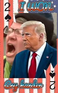 Donald Trump I Won! Cry Harder Liberal Tears Pachimon Trading Card By MPRINTS - Picture 1 of 1