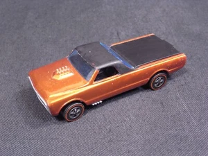 HOT WHEELS HK 1968 REDLINE HK CUSTOM FLEETSIDE ORANGE PAINTED CHASSIS BLACK INT. - Picture 1 of 11